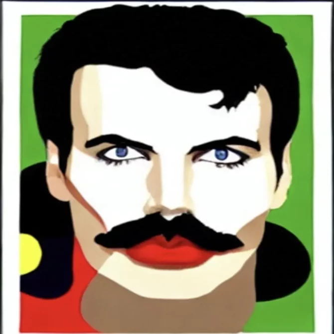 Freddie Mercury in the style of Damien Hirst     19